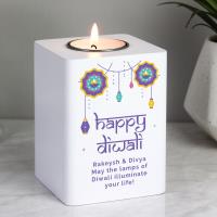 Personalised Diwali Wooden Tea Light Holder Extra Image 2 Preview
